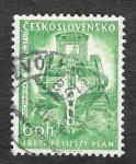 Stamps Czechoslovakia -  1022 - Máquina Excavadora de Zanjas
