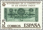 Stamps Spain -  2324 - Bicentenario de la Independencia de los Estados Unidos - Billete de un dólar