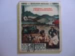 Sellos de America - Mxico -  Reforma Agraria-Serie:50 Aniversario de la Revolución Mexicana (1910-1960).45 millones de Hectáreas 