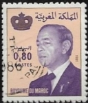 Stamps : Africa : Morocco :  Rey Hassan II  1981  0,80 dirham