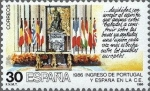 Stamps Spain -  2827 - Ingreso de Portugal y España en la Comunidad Europea - Mesa del Salón de Columnas del Palacio