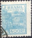 Stamps Brazil -  Scott#518 , intercambio 0,35 usd , 400 R$ , 1941