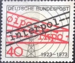 Stamps Germany -  Scott#1103 , m4b intercambio 0,20 usd. , 40 cents. , 1973