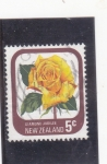 Stamps New Zealand -  ROSA AMARILLA