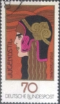 Stamps Germany -  Scott#1243b , intercambio 0,50 usd. , 70 cents. , 1977