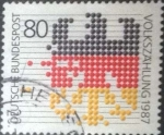 Stamps Germany -  Scott#1490 , intercambipo 0,30 usd. , 80 cents. , 1987