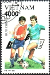 Stamps Vietnam -  CAMPEONATO  DE  FÚTBOL  DE  COPA  EUROPEA.  Scott 2366.