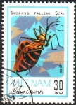 Sellos de Asia - Vietnam -  INSECTOS.  SYCANUS  FALLENI.  Scott 1222.