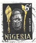 Sellos de Africa - Nigeria -  máscara de Benin