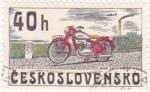 Stamps Czechoslovakia -  MOTOCICLETA