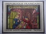 Stamps France -  Iglesia de Santa Magdalena-Troyes - Serie: Arte