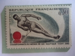 Stamps France -  Campeonatos Mundiales de Esquí Acuático 1963.