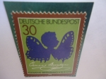 Stamps Germany -  Clemens Brentano - Bicentenario del Nacimiento - Silueta (mariposa) de Luise Duttenhofer.