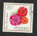 Stamps Poland -  1550 - Flor de jardín, Zinnia