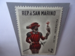 Sellos de Europa - San Marino -  Alconero del Siglo XVI - Escena de Caza - Rep. de San Marino. 