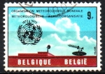 Stamps Belgium -  100th  DEL  INSTITUTO  INTERNACIONAL  DE  METEREOLÓGICO  DE  UKKEL.  Scott 836.