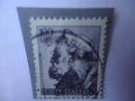 Stamps Italy -  Cabeza del Profeta Ezequiel - Serie:Obras de Miguel Ángel.