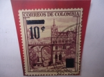 Sellos de America - Colombia -  Santuario de las Lajas-Nariño - Serie:Sobreimpreso 1958/59