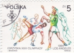 Sellos de Europa - Polonia -  OLIMPIADA DE LOS ANGELES'84