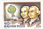 Stamps Hungary -  HERMANOS MONTGOLFIER