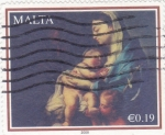 Stamps : Europe : Malta :  LA VIRGEN Y EL NIÑO