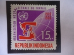 Sellos del Mundo : Asia : Indonesia : Organización Internacional del Trabajo - 1919-1969 - Emblemas.