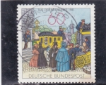 Stamps Germany -   Escena de la casa de correos, c.1855