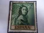 Stamps Spain -  Ed:1420 - St. Casilda - Oleo de Francisco de Zurbarán.