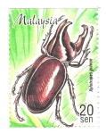 Sellos del Mundo : Asia : Malaysia : INSECTOS.  XYLOTRUPES  GIDEON.