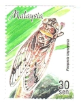 Sellos del Mundo : Asia : Malaysia : INSECTOS.  POMPONIA  IMPERATORIA.