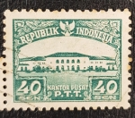 Sellos del Mundo : Asia : Indonesia : Kantor Pusat PTT, 40 sen, 1953