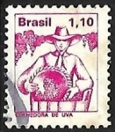 Stamps Brazil -  profesiones - recolector de uva