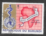 Sellos de Africa - Burundi -  270 - XX Aniversario de WHO en África