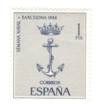 Stamps Spain -  Edifil 1737. Semana naval de Barcelona 1966