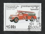 Stamps Cambodia -  1407 - Vehículo antiguo de Bomberos