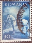 Stamps Romania -  Scott#416 , intercambio 0,45 usd. 10 lei. 1932