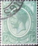 Stamps South Africa -  Scott#2 , intercambio 0,20 usd. 0,5 d. 1913