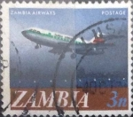 Stamps Zambia -  Scott#41 , intercambio 0,20 usd. 3 ngwee. 1968