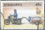 Stamps Zimbabwe -  Scott#629 , intercambio 2,40 usd. 45 cents. 1990