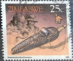 Sellos de Africa - Zimbabwe -  Scott#623 , intercambio 0,20 usd. 25 cents. 1990