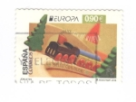 Stamps Spain -  Juguetes. Tren de madera