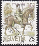 Stamps Switzerland -  caballero postal