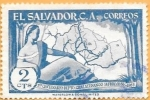 Sellos del Mundo : America : El_Salvador : mapa