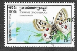 Stamps Cambodia -  1723 - Mariposa