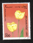 Stamps Afghanistan -  Tulipanes