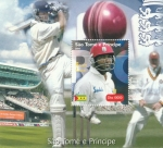 Stamps So Tom and Prncipe -  Brian Charles Lara, jugador de críquet