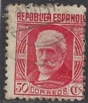 Stamps Spain -  0734 - Republica Española, Pablo Iglesias