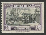 Sellos de America - Costa Rica -  417 - Columbus in Cariari (1947)