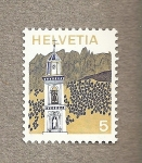 Stamps Switzerland -  Iglesia