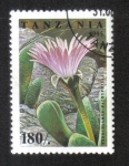 Sellos de Africa - Tanzania -  Flores de Cactus